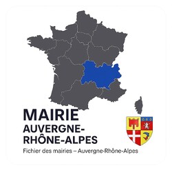 Fichier Email Mairies Auvergne-Rhône-Alpes - Mairies par région