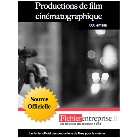 Fichier production de film cinématographique