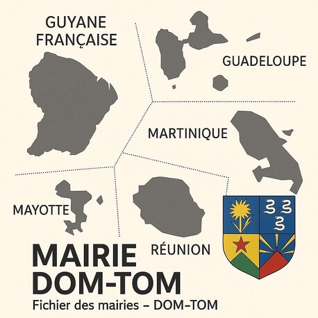 Fichier Email Mairies des Outre-Mer (DOM-TOM) - Mairies par région
