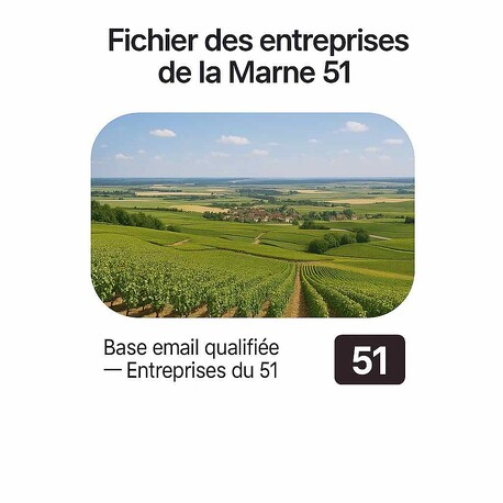 Fichier Email Entreprise 51 Marne - Fichiers email d'entreprises par département