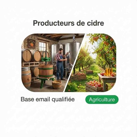 Fichier email Producteurs de Cidre - Fichier email Agriculture - Élevage