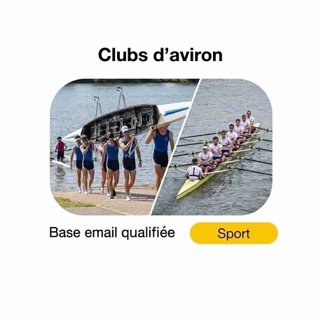 Fichier email des Clubs d'Aviron - Fichier email Sport - Association