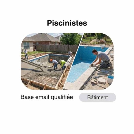 Fichier email des Piscinistes - Fichier email Immobilier - BTP