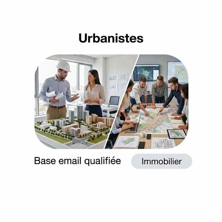 Fichier email des Urbanistes - Fichier email Immobilier - BTP