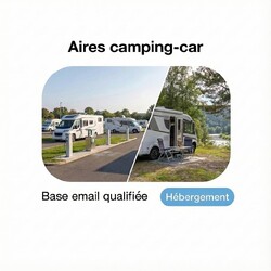 Fichier Email Aires pour Camping-Car - Fichier email hébergement