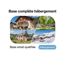 Fichier complet Hébergement Touristique - Fichier email hébergement