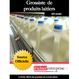 Fichier des grossistes de produits laitiers