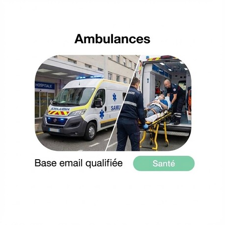 Fichier email Ambulances - Fichier email Santé - Social