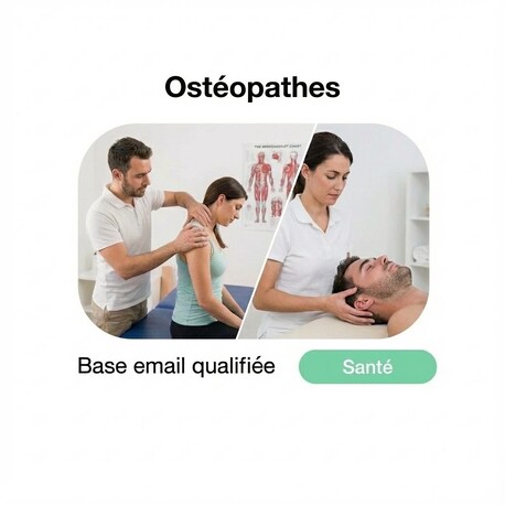 Fichier email Ostéopathes - Fichier email Santé - Social