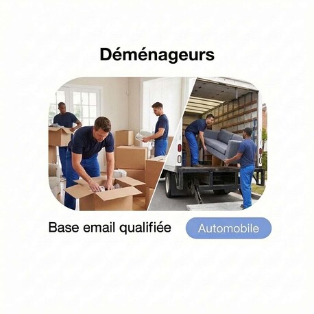 Fichier email Déménageurs - Fichier email Automobile - Transport