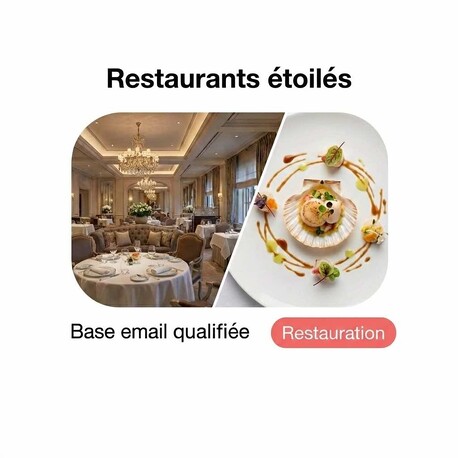 Fichier email Restaurants Gastronomiques - Fichier email Restauration