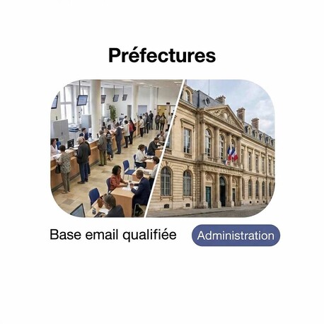 Fichier email Préfectures - Fichier email Administration