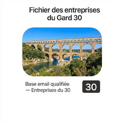 Fichier email Entreprise Gard (30) - Fichiers email d'entreprises par département