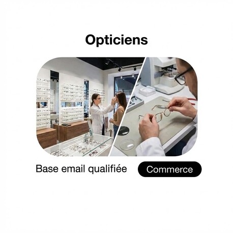 Fichier email Opticiens - Fichier email Commerce de détails