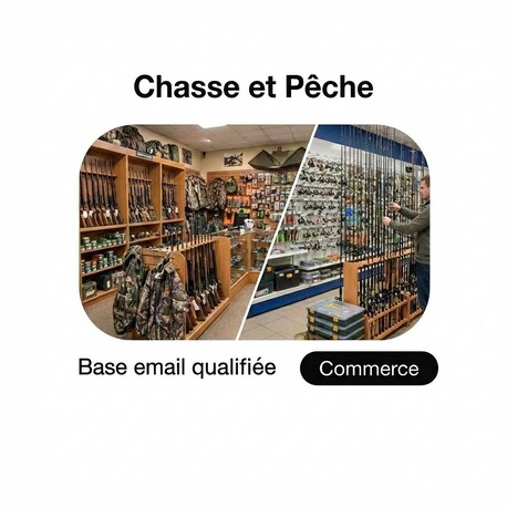 Fichier email Magasins Chasse et Pêche - Fichier email Commerce de détails