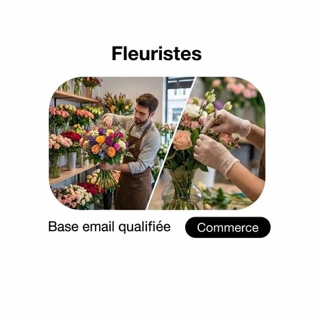 Fichier email Fleuristes - Fichier email Commerce de détails