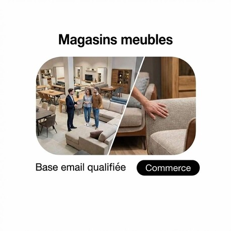 Fichier email Magasins de Meubles - Fichier email Commerce de détails