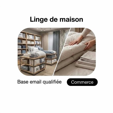 Fichier email Magasins Linge de Maison - Fichier email Commerce de détails