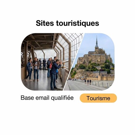 Fichier email des Sites Touristiques - Fichier email Loisir - Tourisme