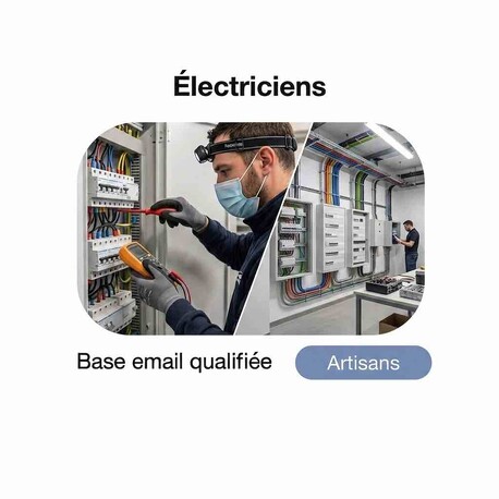 Fichier email des Électriciens - Fichier email Immobilier - BTP