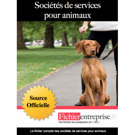 Fichier sociétés de services pour animaux