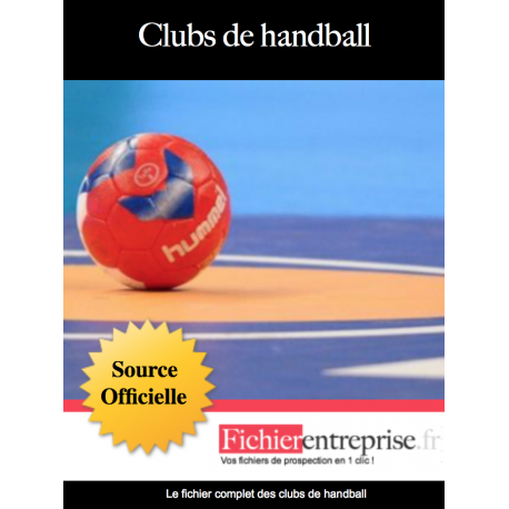 Fichier email des clubs de handball