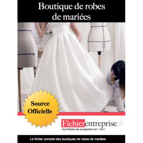 Fichier des boutiques de robes de mariées